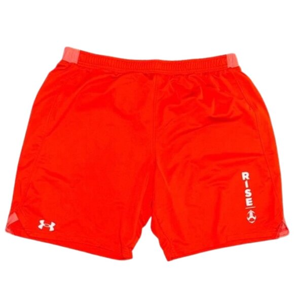 Under Armour RISE Men's Bright Red Athletic Loose Shorts - Picture 1 of 6